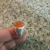 انگشتر نقره قدیمی و یک تسبیح شاه مقصود قدیمی