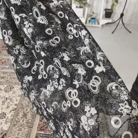 چادر مشکی رنگی طرح مخمل