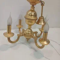 لوستر برنجی ۴ شعله