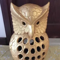 جا شمعی سفالی جغد