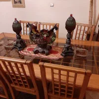 میز ناهار خوری چوبی ۸ نفره در حد نو ۱۸میلیون تومان