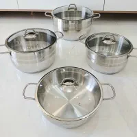 سرویس قابلمه استیل اورجینال یونیک سایز بزرگ
