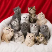گربه اسکاتیش چمپیون با خط خونی