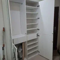 جاکفشی/کمد تمام MDF قدی آینه دار ابعاد 215×120×42