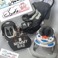 ست چهار تیکه کالسکه کریر و روروئک به همراه کیف