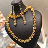 سرویس برنجی شانل باآبکاری طلای درجه یک طرح ماندانا