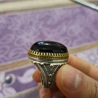 انگشترنقره 9عددو1عددحلقه نقره ویک سنگ گردنی