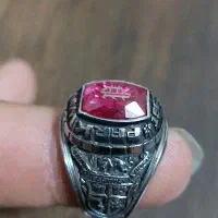 انگشتر دانشجویی اصل آمریکا با یاقوت اصل