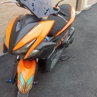 موتور کبیر۱۵۵ آیروکسNVX رنگ نارنجی مدلش آخرای ۱۴۰۱