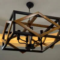 لوستر چوبی مدرن کاملا نو ۲ عدد