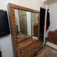 تخت و آینه کنسول سه بعدی