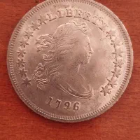 سکه بزرگ موی افشان 1796