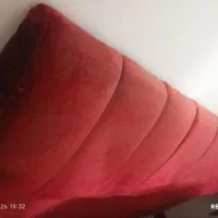 سرویس خواب مخمل قرمز همراه با تشک طبی دونفره