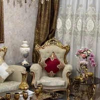 مبلمان استیل سلطنتی «نه نفره» در حد نو جهیزیه