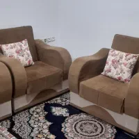 مبل ۹ نفره و پنج عدد جلو مبلی به همراه کوسن در حد