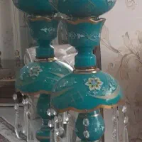 یک عدد شمعدانی لاله عباسی فیروزه ای