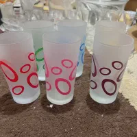 سرویس لیوان ۶ نفره رنگی