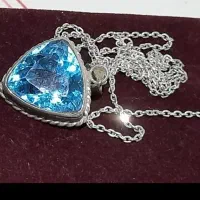 گردنبند نقره توپاز