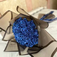 دسته گل آبی