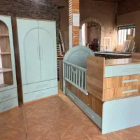 تخت و کمد بچه مدل دیبا