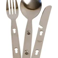 قاشق چنگال استیل سربازی و کوهنوردی سفری مناسب کمپ