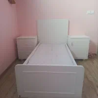 سرویس تخت و کمد نوزاد نوجوان برند ساحل چوب
