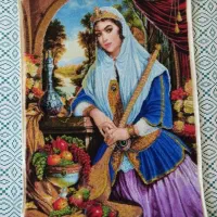 تابلو فرش ابریشم و کرک
