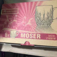 لیوان ۶ عددی کریستال جنس خوب برند moser