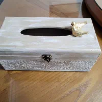 جا دستمال کاغذی چوبی پتینه کاری