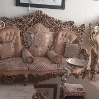 مبل استیل سلطنتی تمام چوب راش ۹نفره