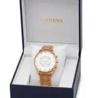 ساعت مچی مردانه استیل GENEVA رنگ طلایی