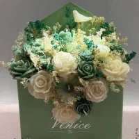باکس گل پاکتی شمع