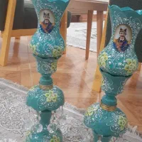 شمعدان لاله عباسی فیروزه ای