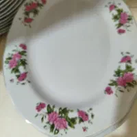 ظروف گل سرخی قدیمی