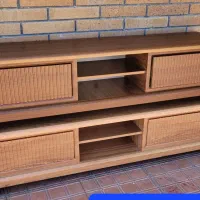 میز تلویزیون کد ۲۲۵طول ۱۶۰سانت کار حصیری