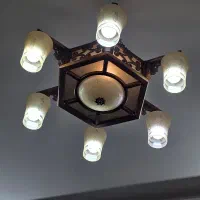 لوستر چوبی ۶ شاخه