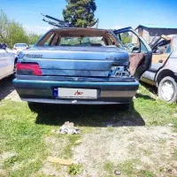پژو 405 تصادفی 94 عقب و یه  طرف بی رنگ