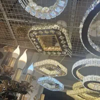 لوستر۱۰شاخه ده شعله دورینگ دار قطعه کامل برنج /