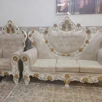 مبلمان سلطنتی سفید و طلایی