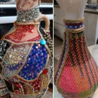 گلدون های کار شده سفالی