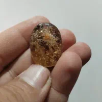 نگین صمغ درخت کهربا زنبورعسل دار دادم تراش دادن