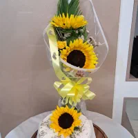 دسته گل.گل.گل طبیعی.آفتابگردون .آفتابگردان