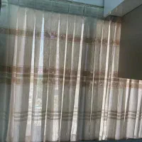 پرده کتان و لمه و پرده حریر شیشه ای