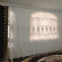 پرده همراه والان و چوب پرده