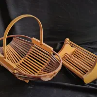 میوه خوری . جا قاشق چنگال چوبی