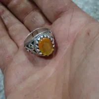 انگشتر نقره رکاب دست ساز نگین زبرجد افغان پاک