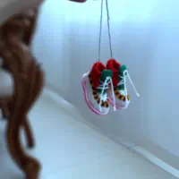 کفش دکوری دست دوز ، آویز ماشین