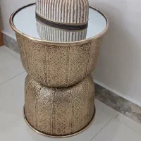 میز عسلی فلزی طرح منیاتوری صفحه رو آینه