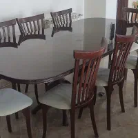 میز نهارخوری هشت نفره چوبی