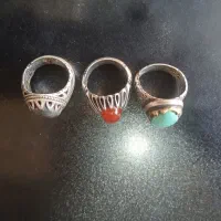 انگشتر فیروزه نیشابور ،زمرد، عقیق